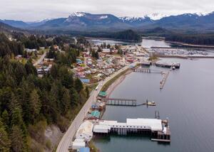 The city of Hoonah on May 2, 2019 (Photo by David Purdy/KTOO)