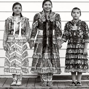 Women in jingle dresses
